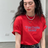 Tran'Quille La Mer Boxy T-Shirt / Red