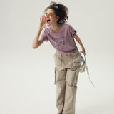 Puppy Sigh Basic T-Shirt / Mauve
