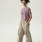 Puppy Sigh Basic T-Shirt / Mauve