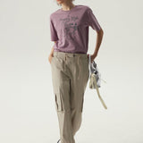 Puppy Sigh Basic T-Shirt / Mauve