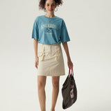 Knurrenu - Puppy Oversized Graphic Short Sleeve T-Shirt / Blue