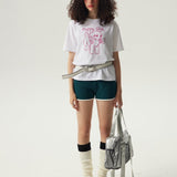 Puppy Sigh Basic Graphic T-Shirt /White