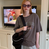 In the Back Garden Oversized Short Sleeve T-Shirt / Charcoal