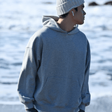 Men's Gray Blank Small Hoodie