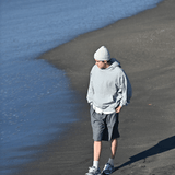 Men's Gray Blank Small Hoodie
