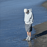 Men's Gray Blank Small Hoodie