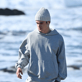 Men's Gray Blank Small Hoodie