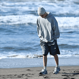 Men's Gray Blank Small Hoodie