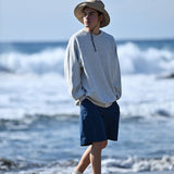 Men's Oversized Waffle Sweatshirt / Gray