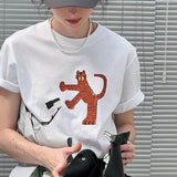 Tiger House Graphic Basic T-Shirt / White