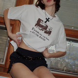 Punk Band Cat Boxy T-shirt