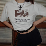 Punk Band Cat Boxy T-shirt