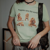 Puppies Save The World Fit T-shirt