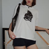Black Cat Boxy T-shirt